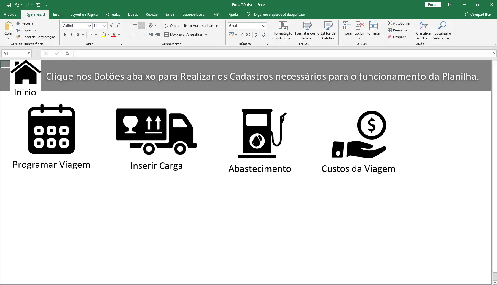 Planilha Controle De Frota Completa