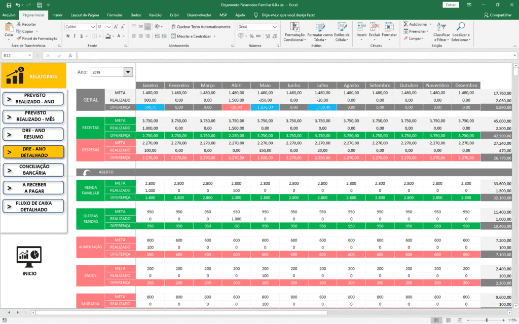 Planilha Controle De Orcamento Familiar E Pessoal Planilhas Excel Images