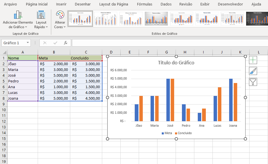 Como Fazer Grafico No Excel