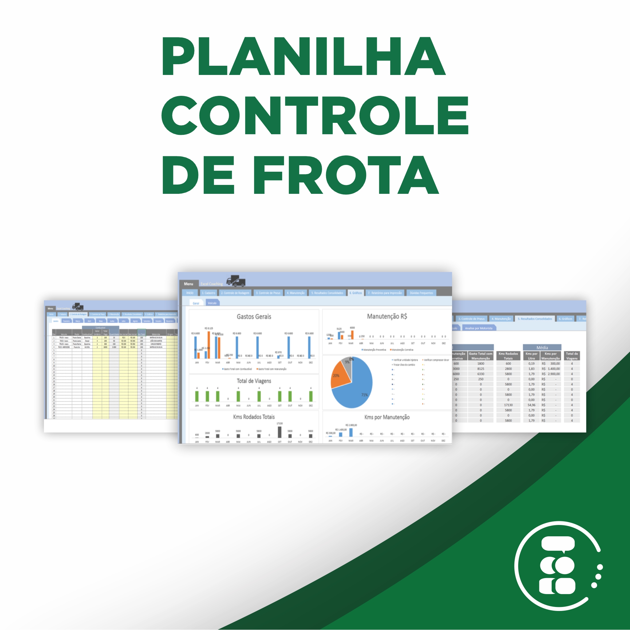 Planilha Controle De Frota Excel Coaching 7849