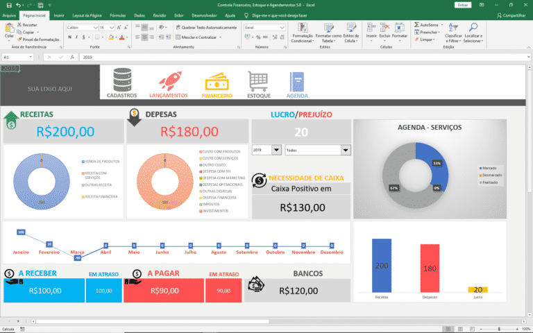 Planilha Controle De Recebimentos Grátis Planilhas Excel Excelcoaching