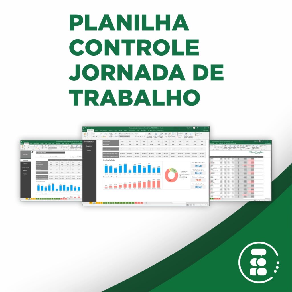 Planilha Controle De Horas Extras Com Banco De Horas Planilhas Excel Excelcoaching