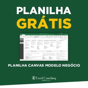 Planilha Canvas Modelo Negocio Grátis em Excel