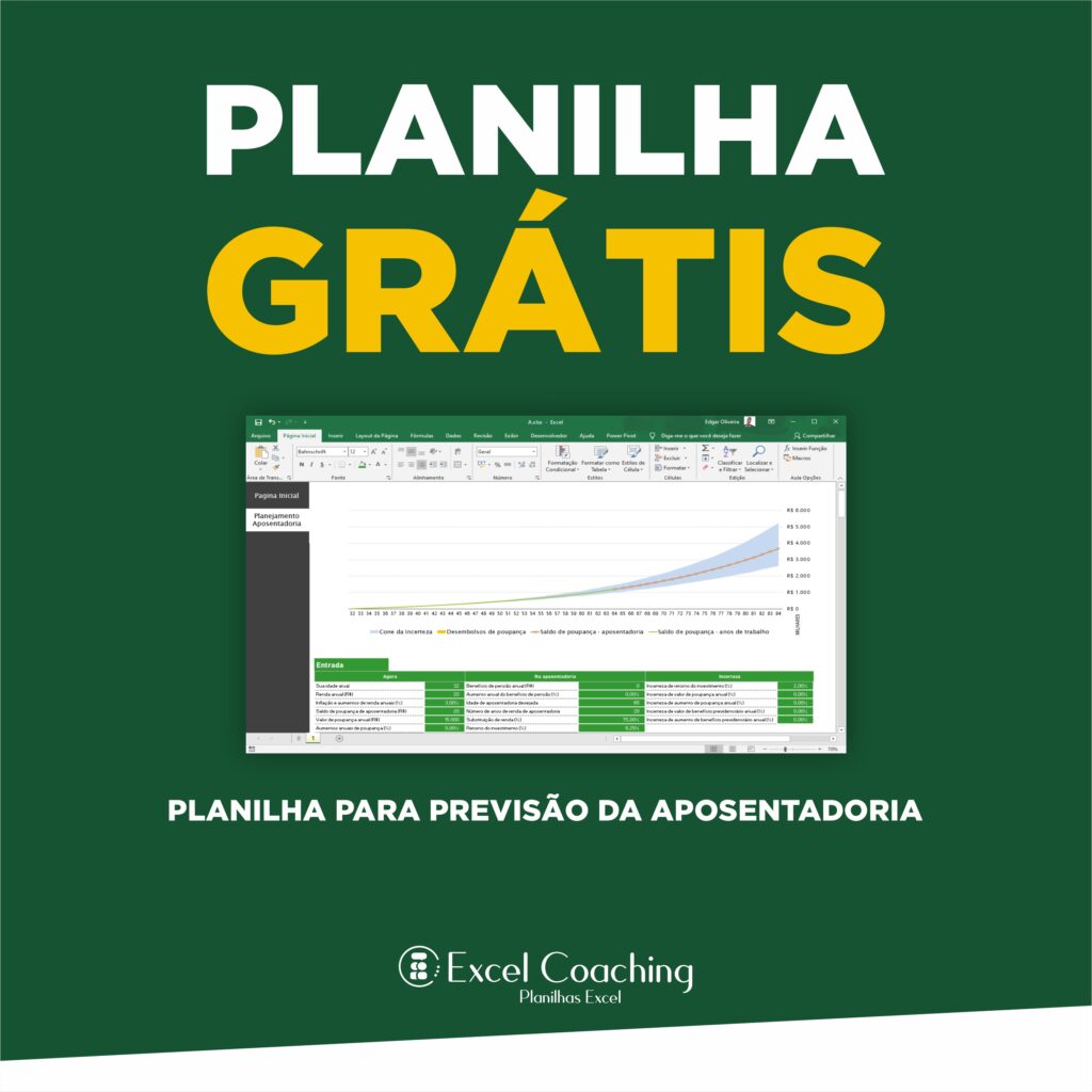 Planilha para previsão da aposentadoria Grátis em Excel