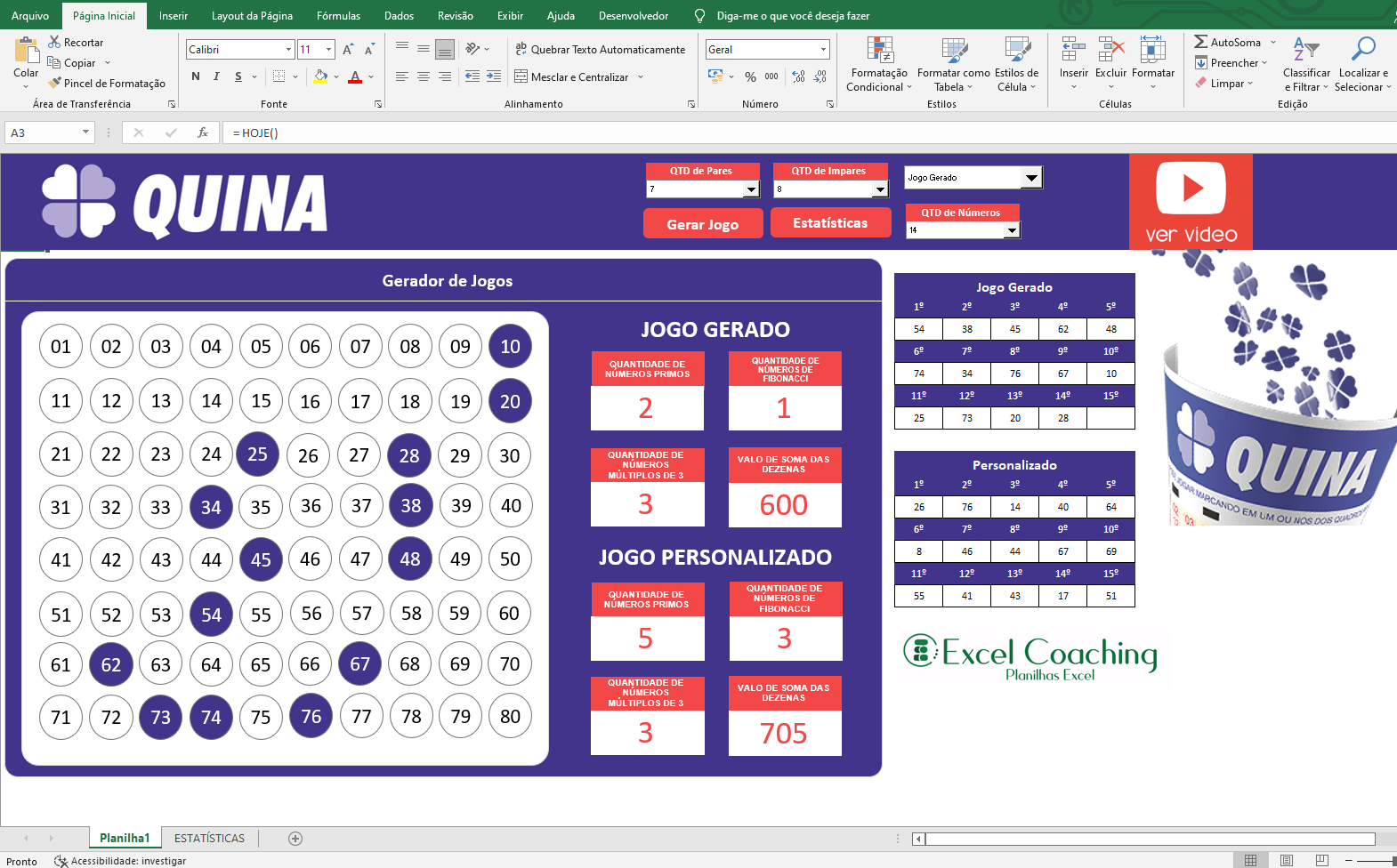 Planilha Loteria - Excel Genial