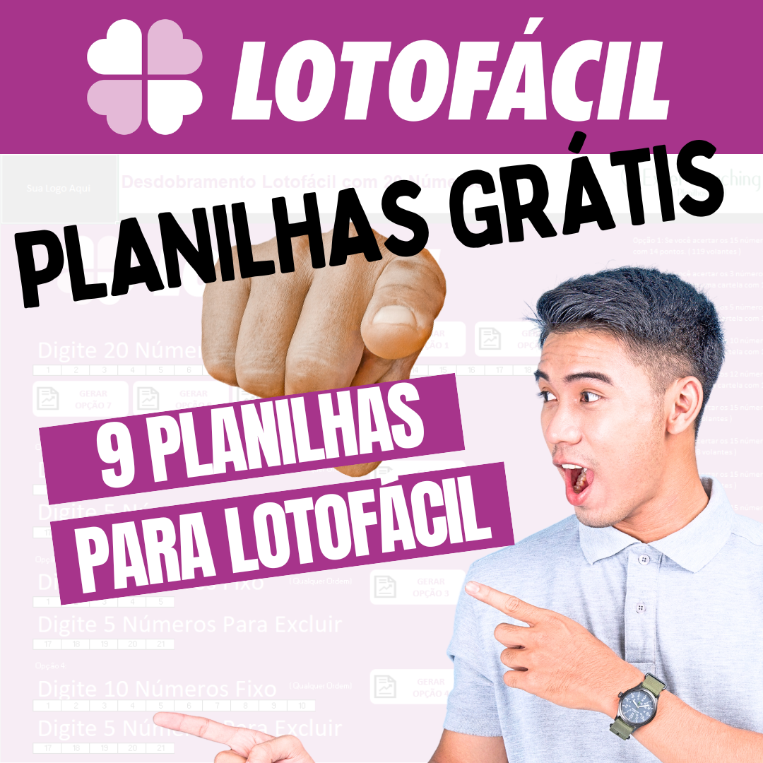 Como Jogar na Lotofácil Desdobramento com 20 Números Fixos 12 Pontos ( 4  Volantes ) 