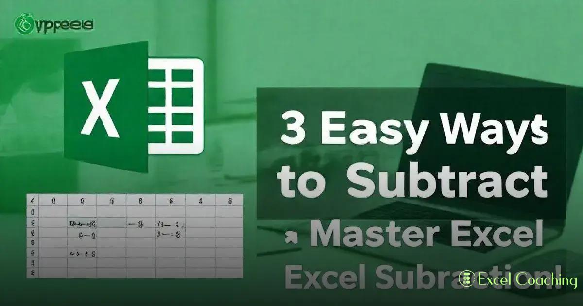 3 Formas Práticas de Fazer Subtração no Excel