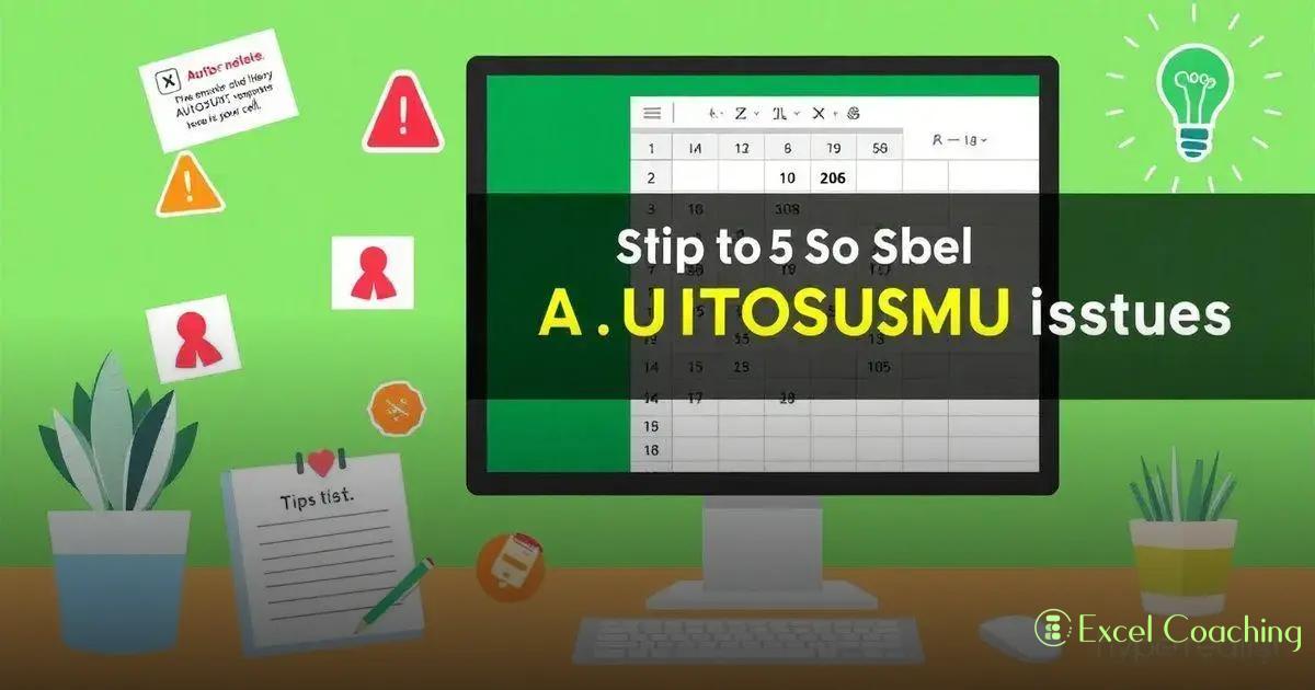 5 Dicas para Resolver Problemas com AUTOSOMA no Excel