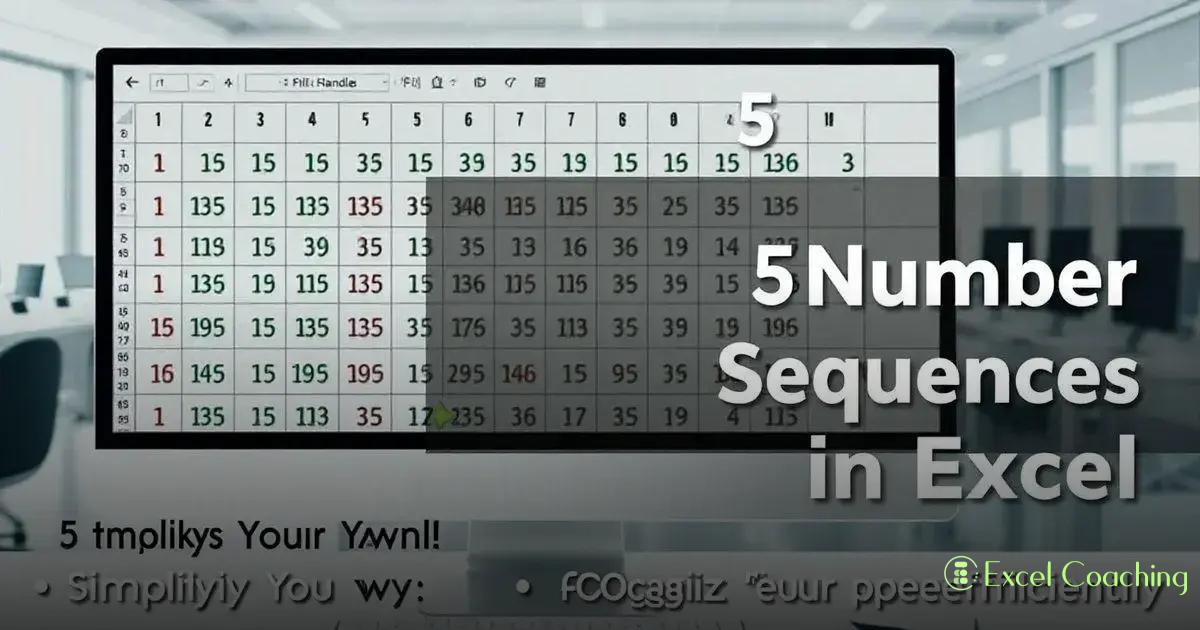 5 Passos para Criar Sequência de Números no Excel