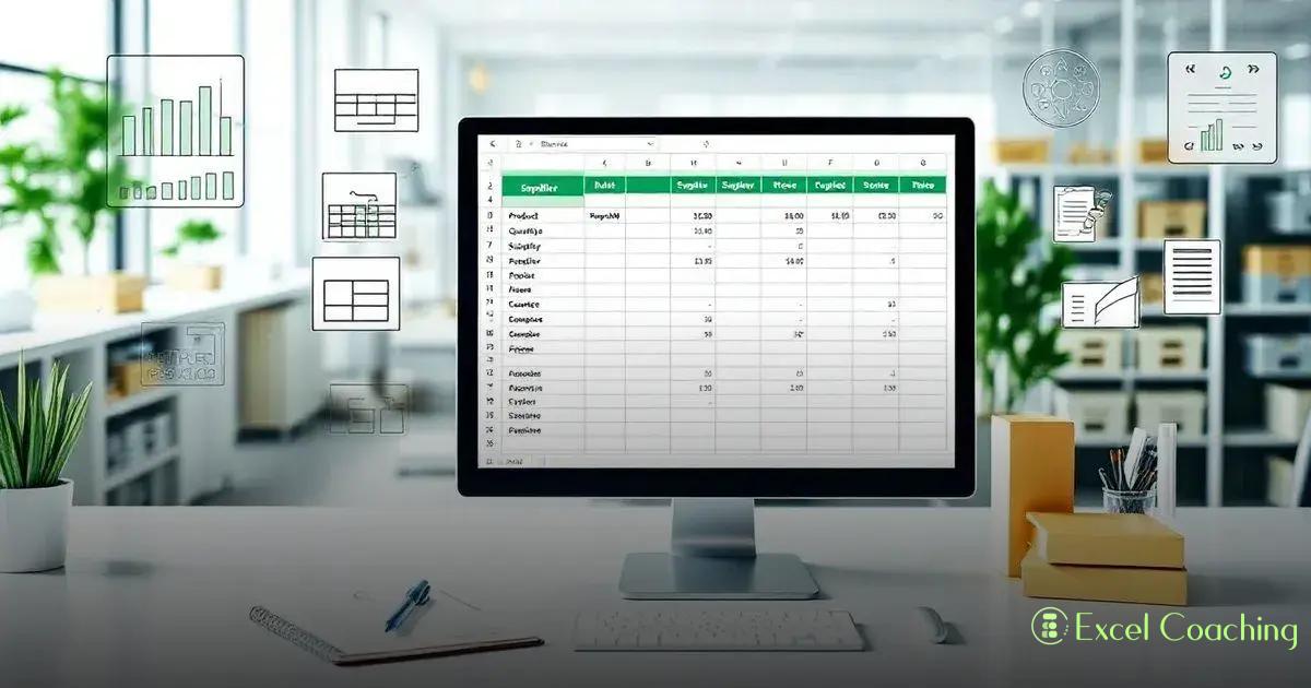 Planilha de Cadastros de Produtos e Fornecedores