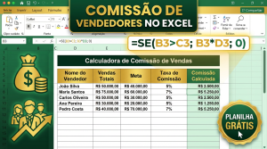 Planilha de Comissão de Vendedores no Excel - Modelo Grátis