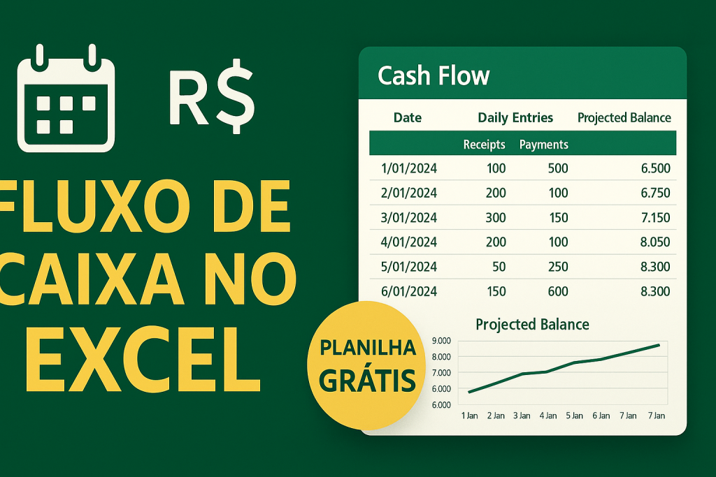 Planilha de Fluxo de Caixa no Excel: Guia Completo + Modelo Grátis