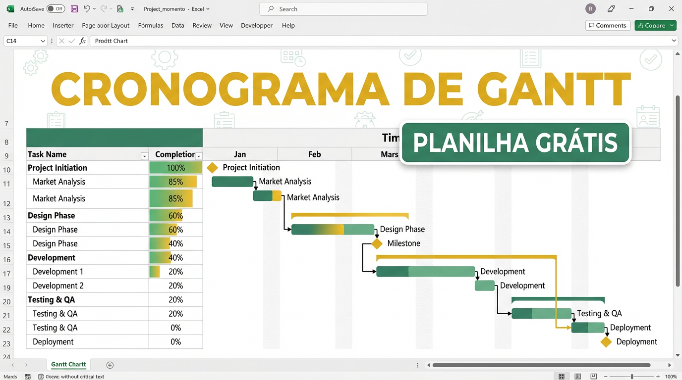 Cronograma de Gantt no Excel: Como Gerenciar Projetos com Eficiência ...