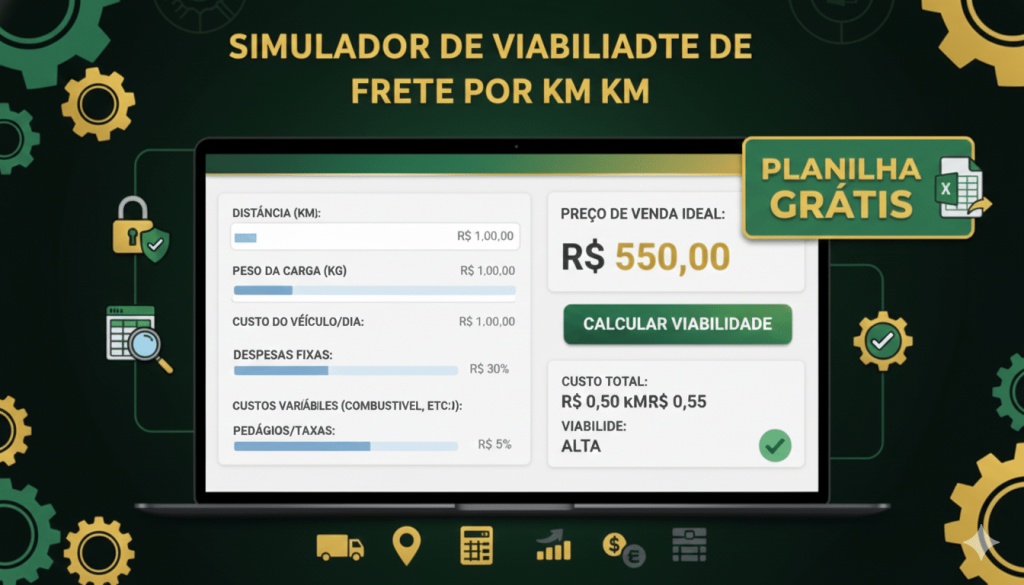 Simulador de viabilidade de fretes por KM