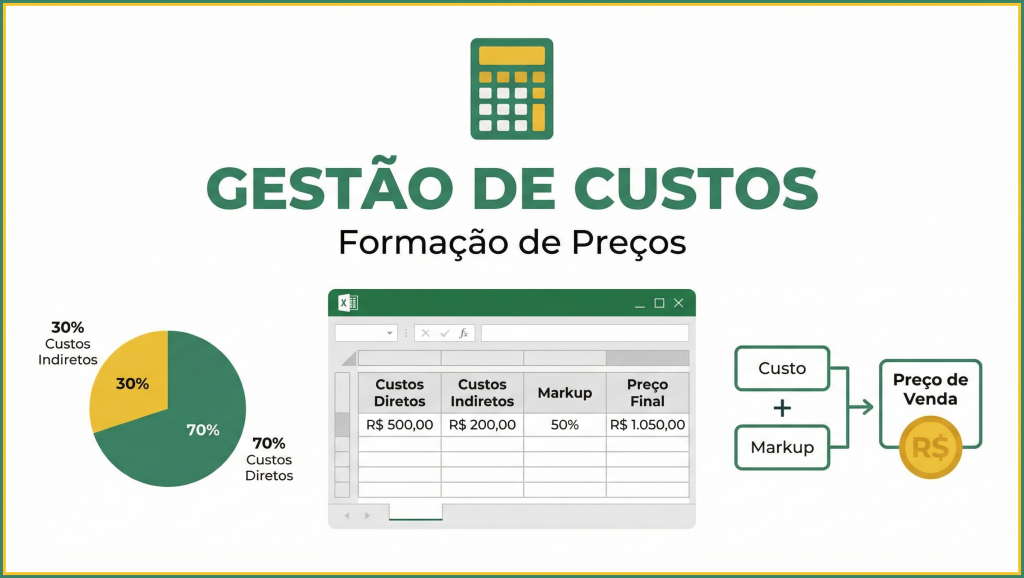 [PLANILHA GRÁTIS] Gestão de Custos e Formação de Preços