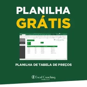 Planilha Grátis Tabela de Preços Excel