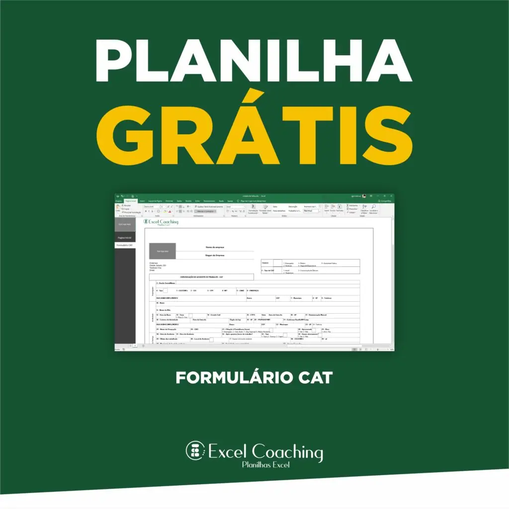 Planilha Formulário CAT Grátis